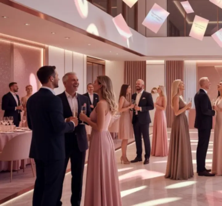 Cinematiczny kadr z eleganckiego wydarzenia Social Event Tour